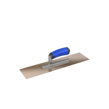 Steel City Trowels By Bon Finish Trowel, Sqr, Golden Stainless, 14X5, Comfort Grip, Short Shank 67-142